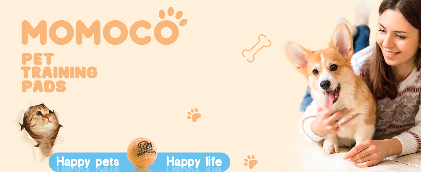 MoMoCo 23×23 Pink Puppy Pads 100 Count, 6-Layer Dog Pee Pads for Small Dogs