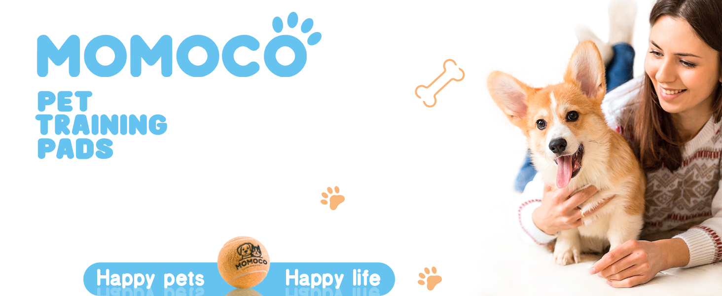 MoMoCo Puppy Pads 23×23, 6-Layer Super Absorbent Dog Pee Pads, 100 Count